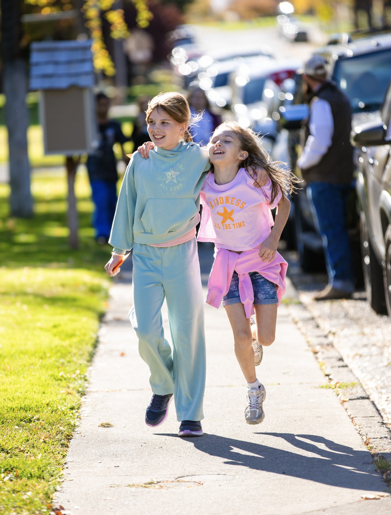 Two MSY students enjoying an outdoor event together